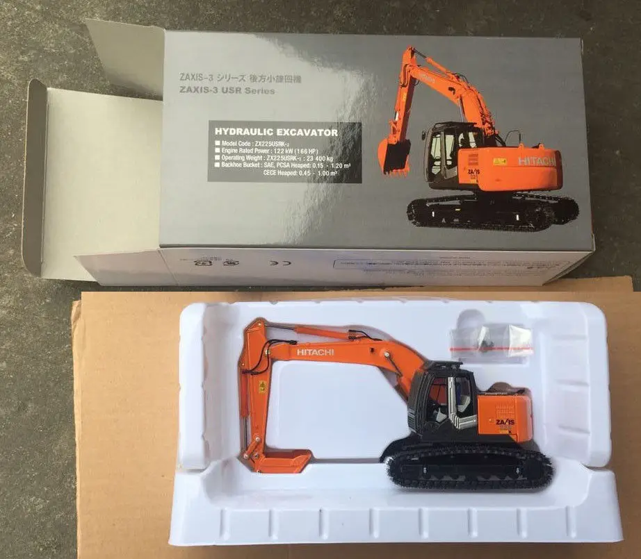 Редкий! Гидравлический Экскаватор Hitachi ZAXIS 225 USRK масштаб 1:50 металлические