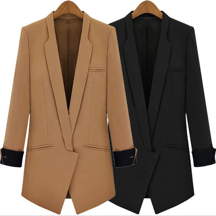 Женские блейзеры и куртки 2016 Европейская мода с длинным рукавом популярный цвет