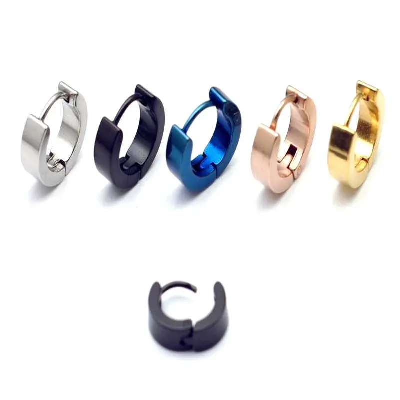 1 пара нержавеющая сталь круглые серьги-гвоздики 5 видов цветов 4 размера