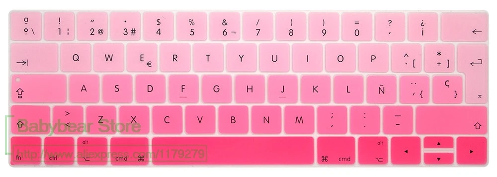 TouchBar ЕС Испания Испанский ультра тонкий чехол для клавиатуры для нового MacBook Pro 13 15 retina с сенсорной панелью защита кожи