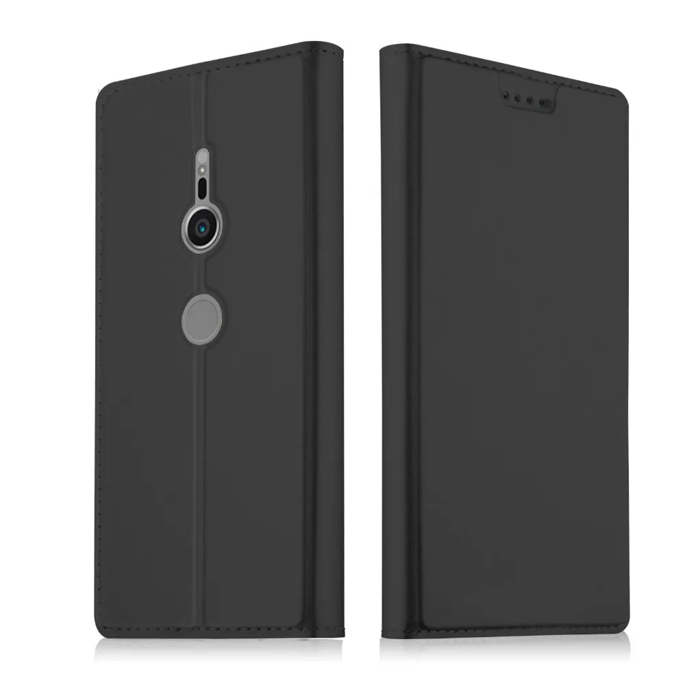 Флип чехол для Sony Xperia XZ2 XZ1 роскошный кожаный бумажник Compact Funda shell|Чехлы-портмоне| |