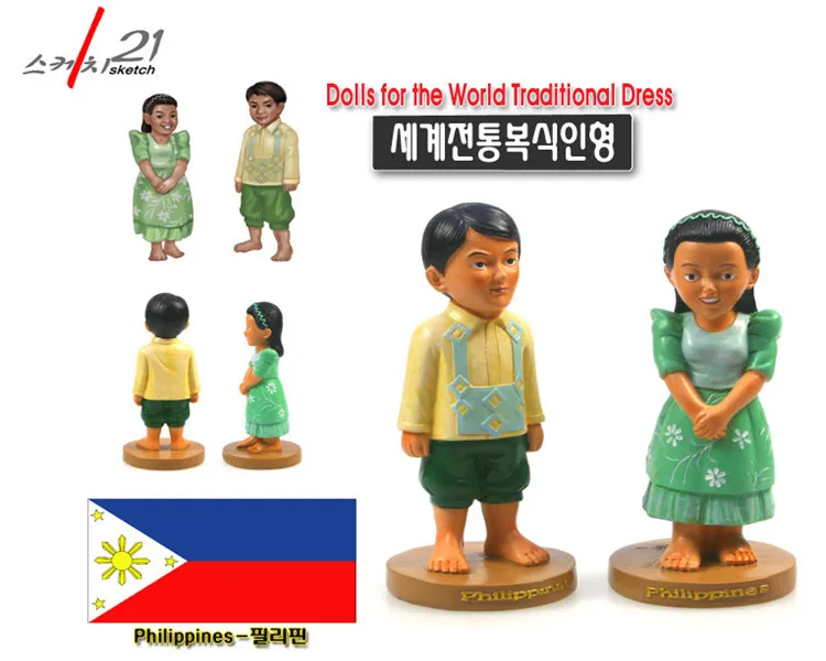 Филиппинская пара традиционных кукол Новое поступление украшение для дома и