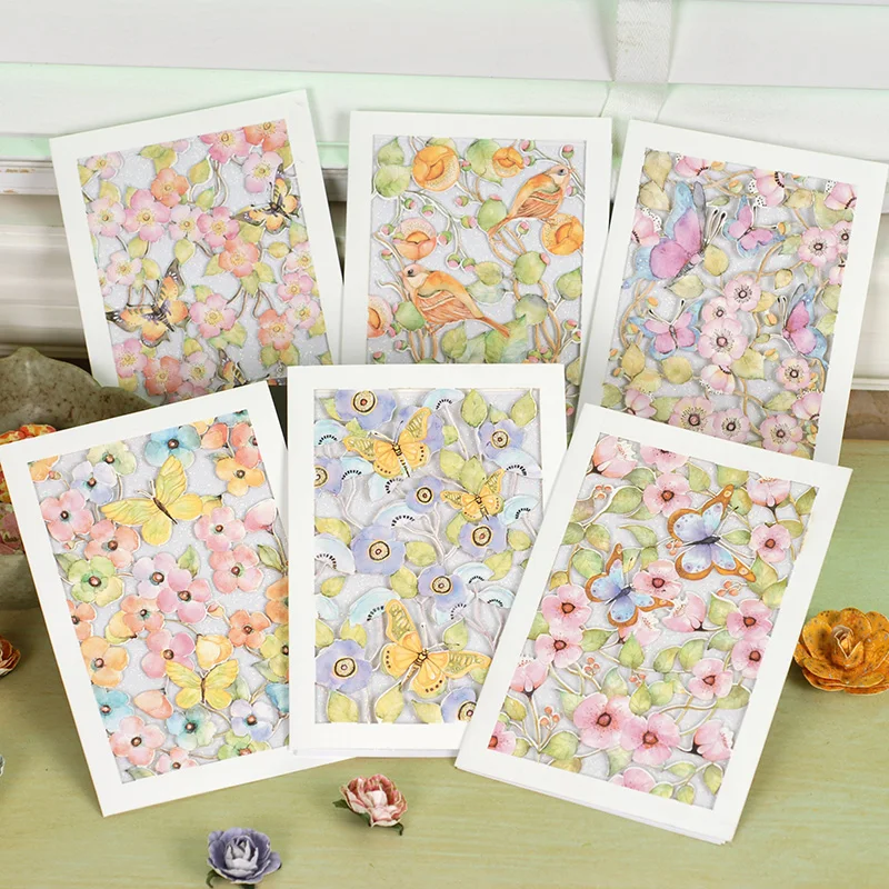 Красивая Лазерная вырезанная фотография поздравительная открытка с бабочкой в