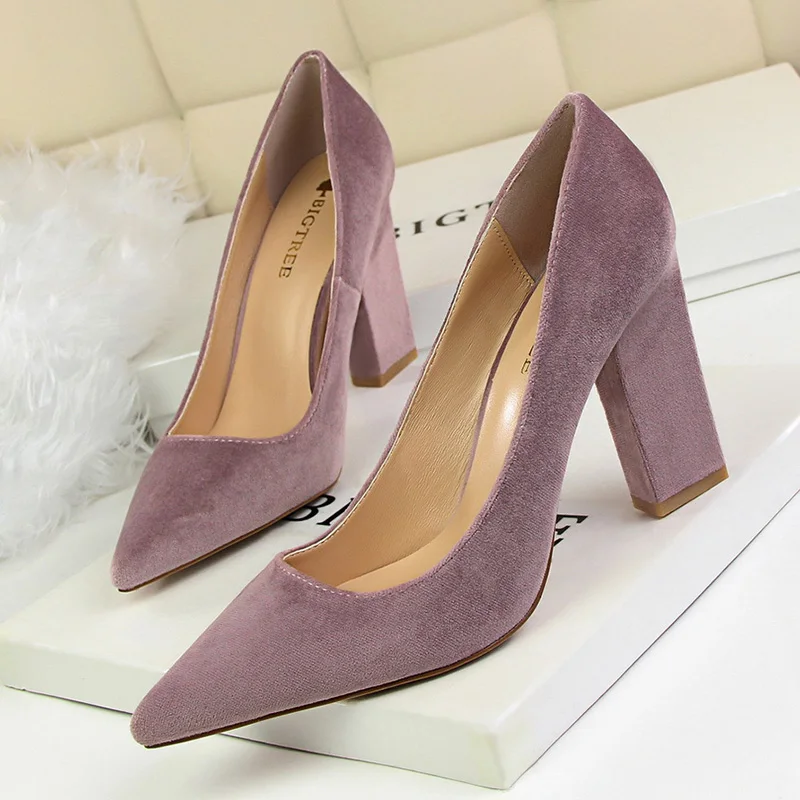 Женские классические туфли Bigtree на квадратном каблуке для вечеринки лето 2019 |