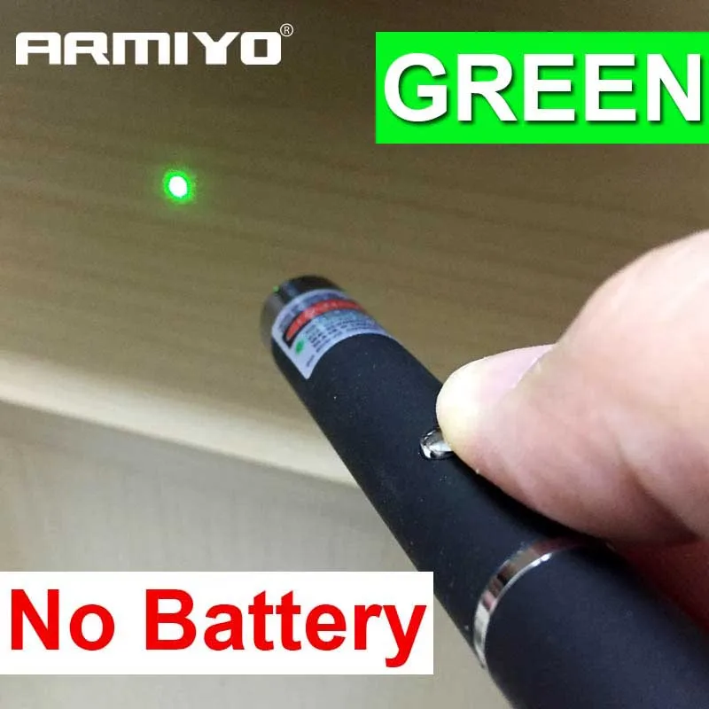 Armiyo 5mW 405nm сине-фиолетовая точечная лазерная ручка мощная указка ведущий пульт дистанционного охотничья учебная указка - Цвет: Green