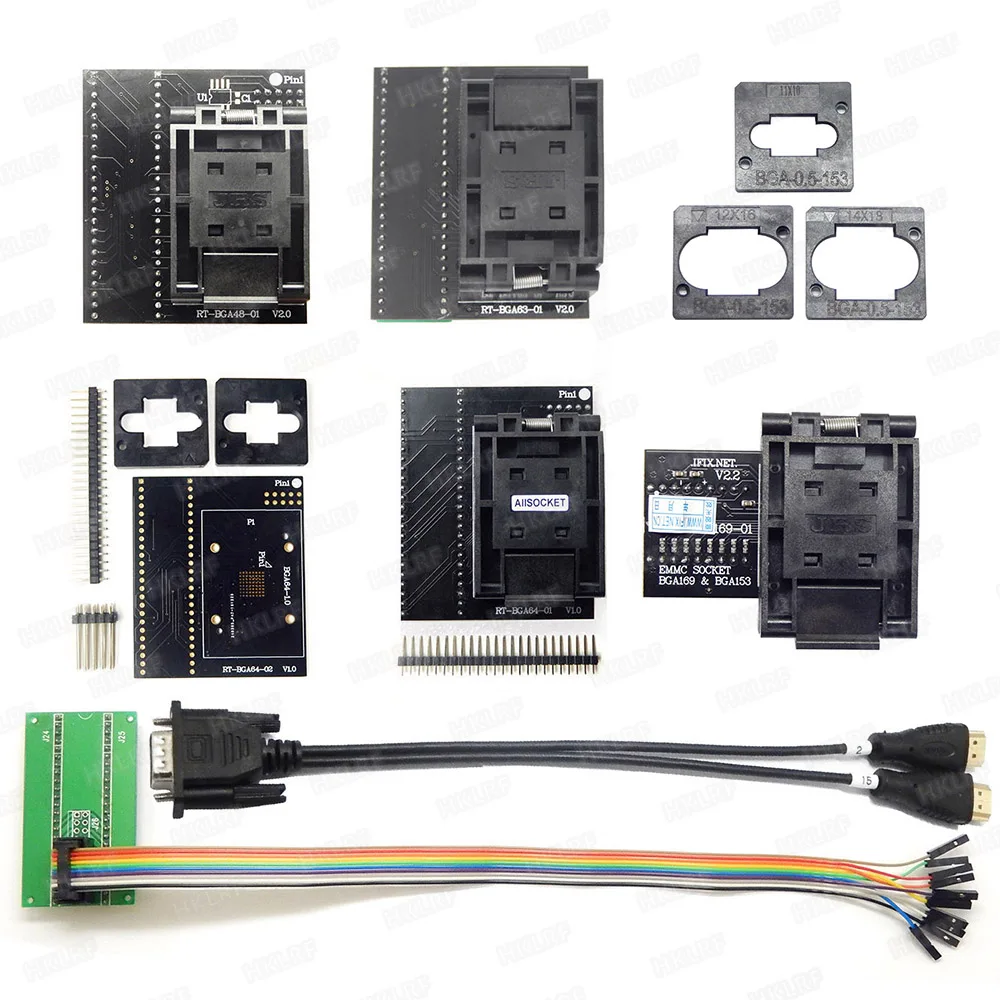 RT809H emmc-nand FLASH Быстрый универсальный программатор+ 55 адаптеров+ BGA63+ BGA64+ BGA169 адаптер emmc-nand