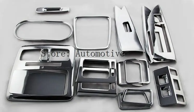 

16pcs Bright ABS Chrome Exterior Accessories Kits Cupholder Air Vent cover trims For Subaru Forester 2013 2014 2015 2016 2017