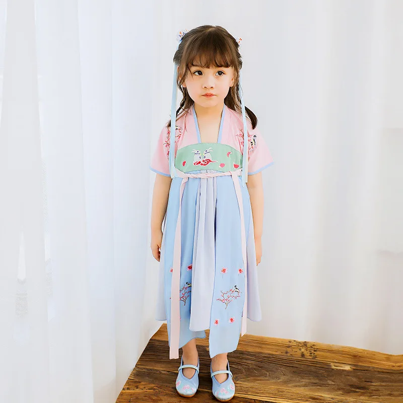 Костюм ханьфу для девочек летняя одежда в китайском стиле традиционный