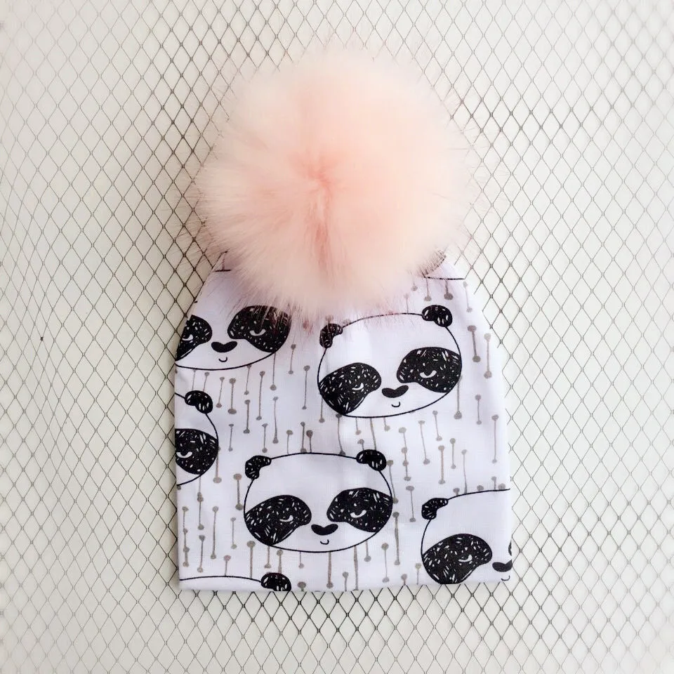 3 panda b Модный комплект для новорожденных, детская шапка, шапка для девочек и мальчиков, детские шапки для младенцев, шапки с черепом, шапочки, реквизит для детей - Цвет: 3 panda b