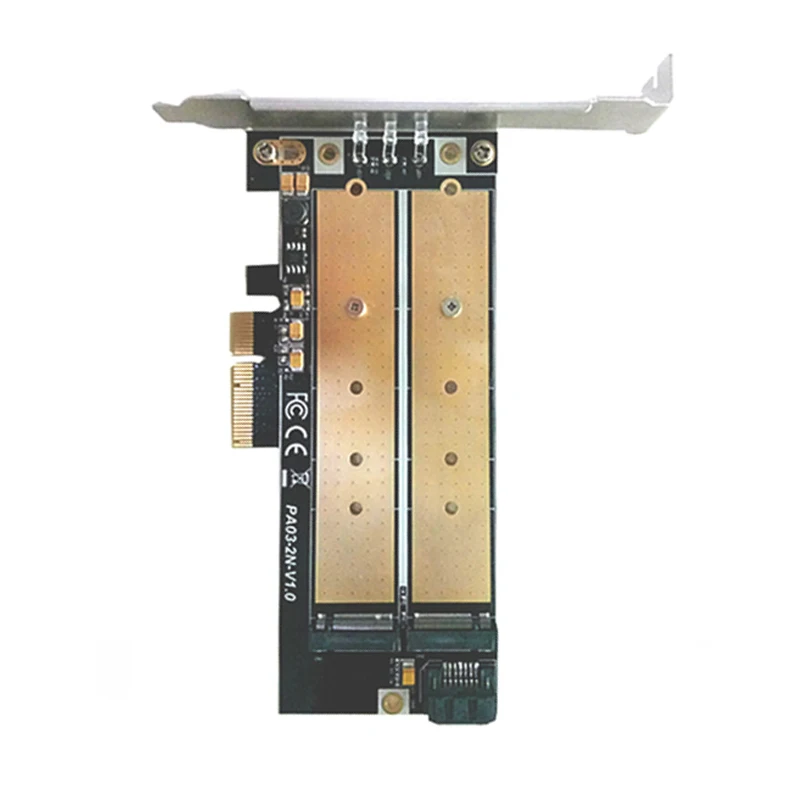 PCI E SSD адаптер 4X в M2 B Key M.2 NGFF M key NVME двойная интерфейсная карта светодиодный