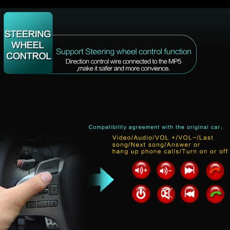 " SWM 9601G Модернизированный автомобильный стерео MP5 плеер Navi RDS AM FM радио MP5/MP3 плеер черная Автомобильная электроника Bluetooth