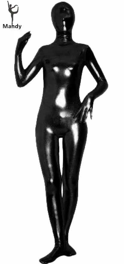 LZCMsoft Shiny Metallic Zentai Full Body Suits Adult Spandex Suit Second Skin-Tights Halloween Costumes For Kids | Тематическая
