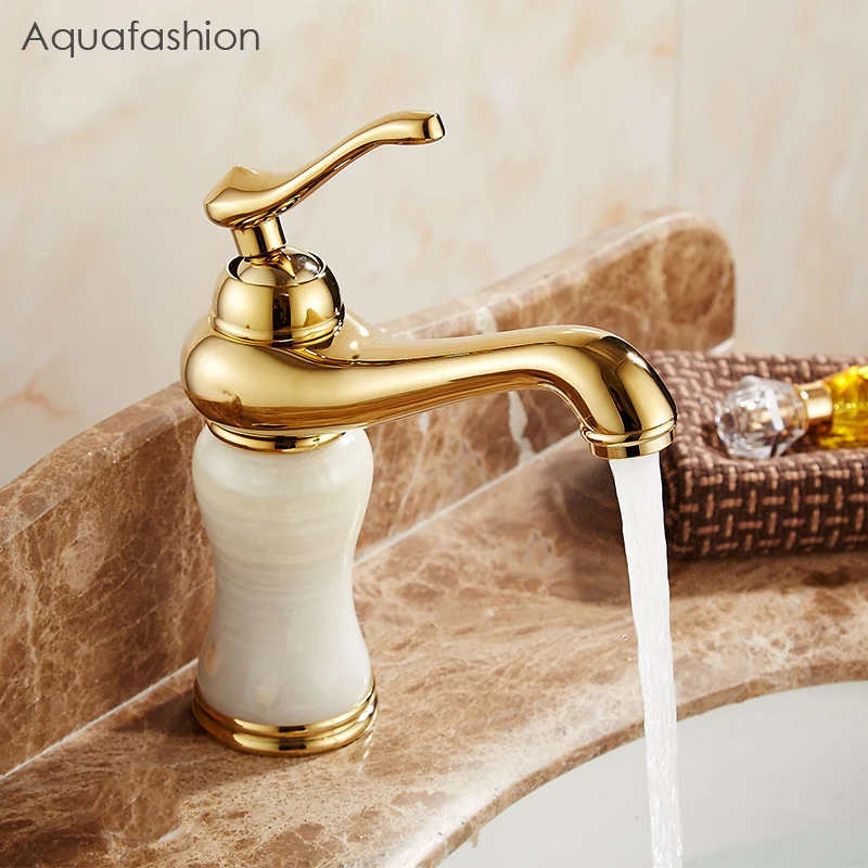 Золотистый смеситель для раковины в европейском стиле смесители ванной комнаты