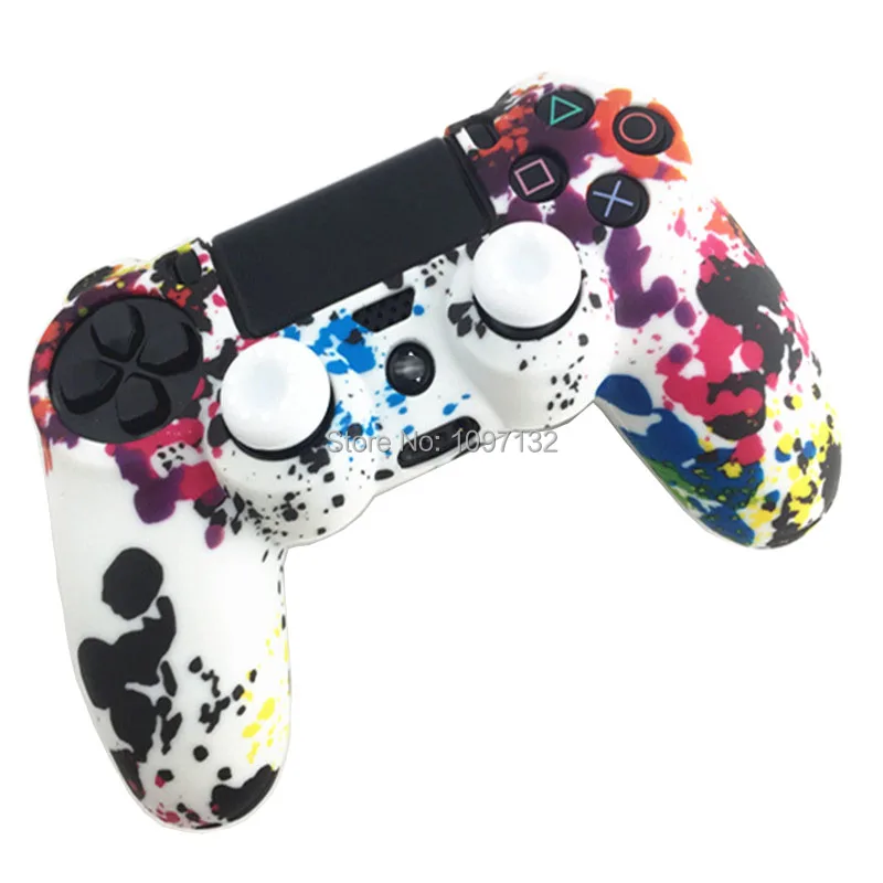 Камуфляжный силиконовый защитный кожаный чехол для sony Playstation PS4 Play Station PS 4 Dualshock 4 игровой джойстик