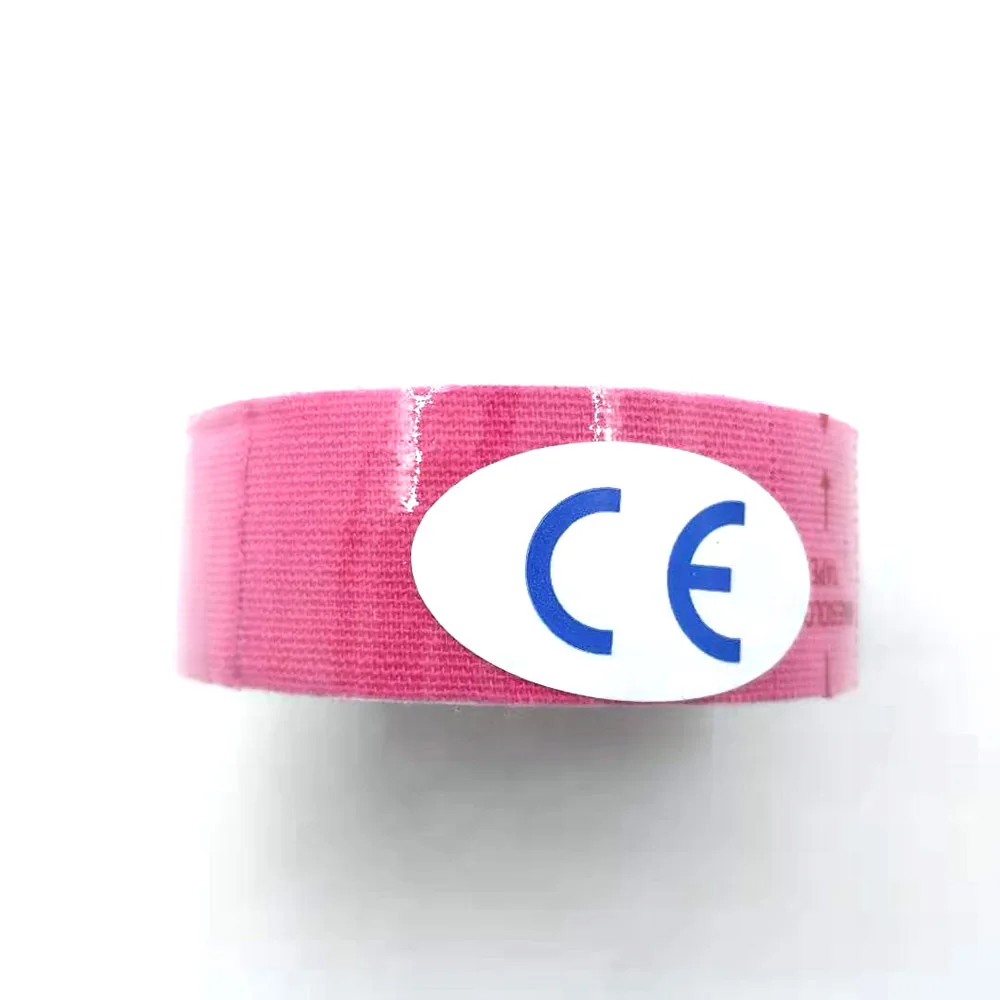 pink 2,5 см* 5 м эластичная хлопковая кинезиологическая лента, клейкая повязка для мышц, забота о физиотерапии, лечение травм, поддержка кинезиологической ленты - Цвет: pink