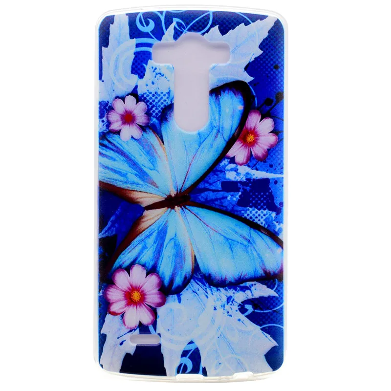 Ultra Thin Soft Phone Cover For LG G3 D855 D850 F400 VS985 LS990 Flowers Painted Pattern Transparent Silicone Back Case |