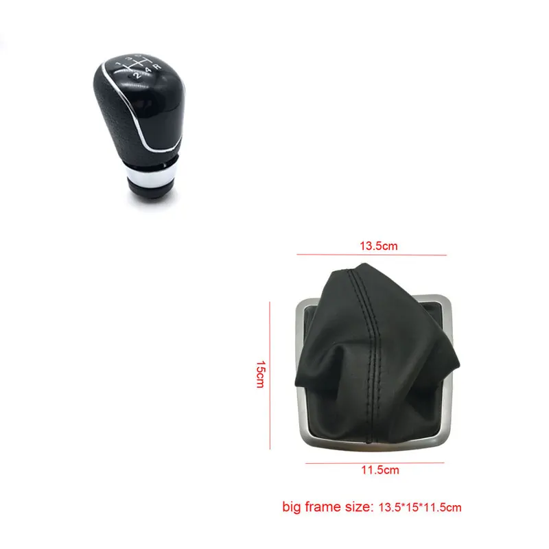Black big 5speed Серебристый, черный Шестерни рукоятка рычага переключения передач 5 Шестерни 6 Скорость руководство для Ford Focus 2 MK2 FL MK3 MK4 MK7 MONDEO KUGA GALAXY FIESTA стайлинга автомобилей - Название цвета: Black big 5speed