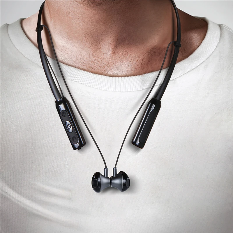 Беспроводные стереонаушники M &amp J Curled bluetooth-гарнитура для спорта на открытом