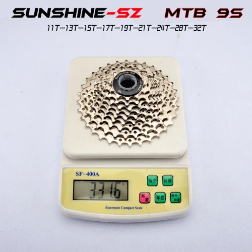 SUNSHINE 8S 9S 10s 11S 30s Geschwindigkeit 36/42/46/50t Freilauf Breite Verhaltnis горный велосипед Fahrrad Schwungrad - Цвет: 9S 11-32T silver