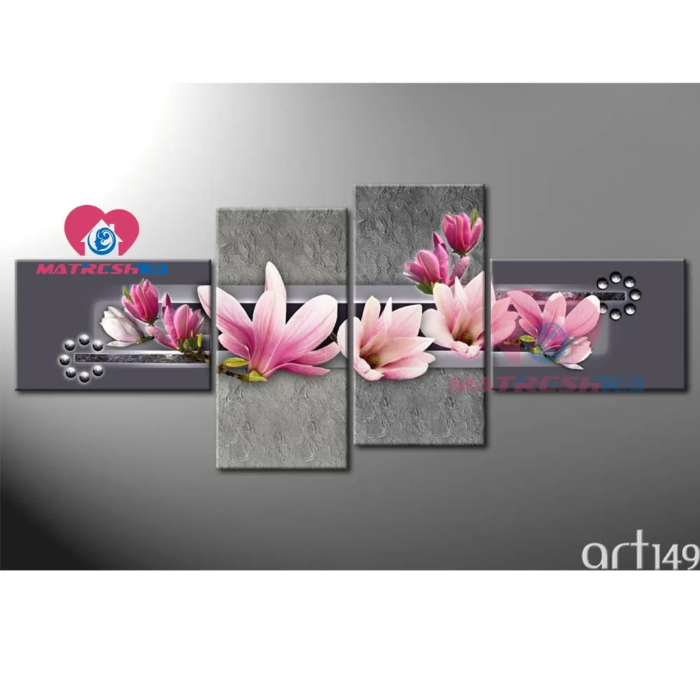 

diamond embroidery flowers diamond painting 5 pcs pictures with rhinestones diamond painting full square Handicraft diamond art