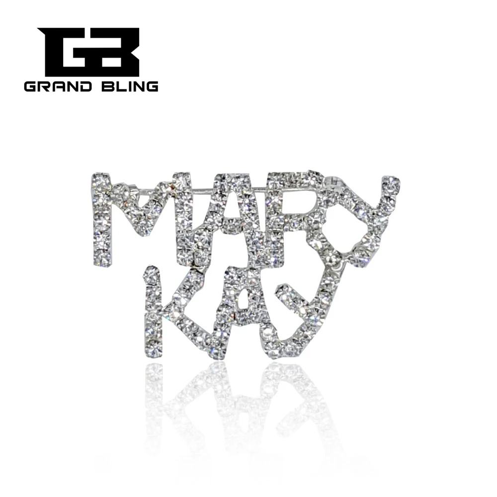 Blingbling критальный серебряный цвет Мэри Кэй слова брошь Pin|brooch pins|mary kaypin pin |