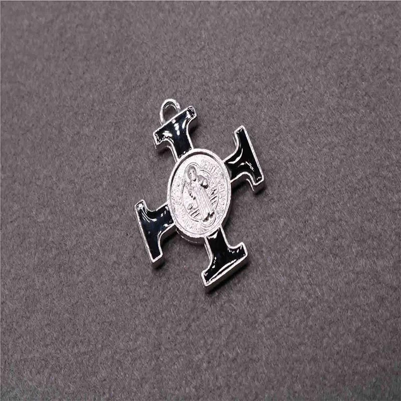 4 вида цветов религиозный христианский украшения Подвеска Крест святой Бенедикт