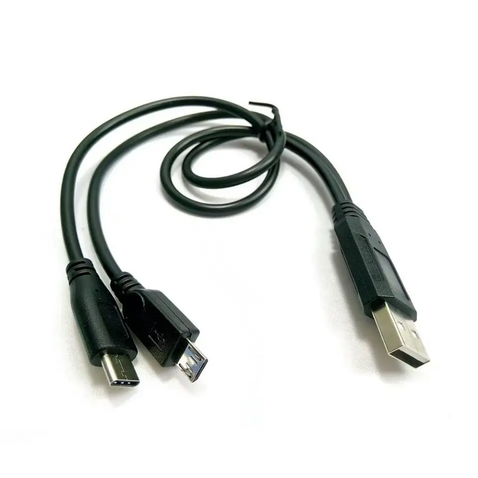 USB-кабель типа C и Micro USB 2 в 1 кабель для быстрой зарядки синхронизации данных 2.4A Xiaomi