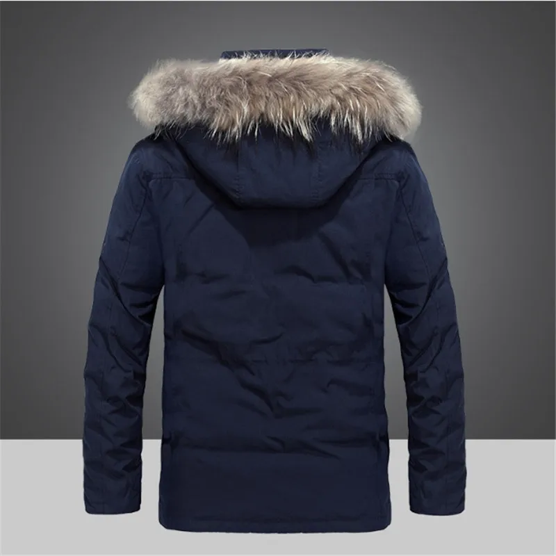 Зимние мужские ботинки с защитой от ветра Парка на пуху высокого качества для