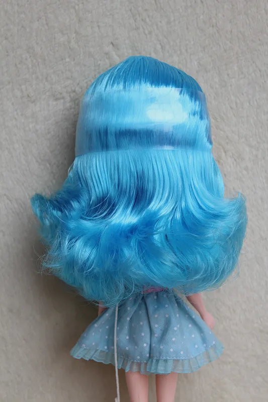 Blygirl Голубые короткие волосы кудрявые телесная кукла Blyth 438BL84 обычные DIY куклы