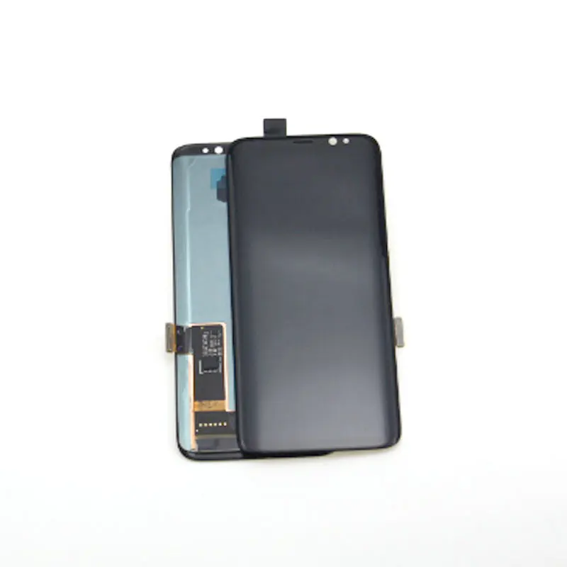 Black Для samsung Galaxy S8 G950F G950U G950FD ЖК-дисплей сенсорный экран дигитайзер супер AMOLED экран горящий в тени - Цвет: Black