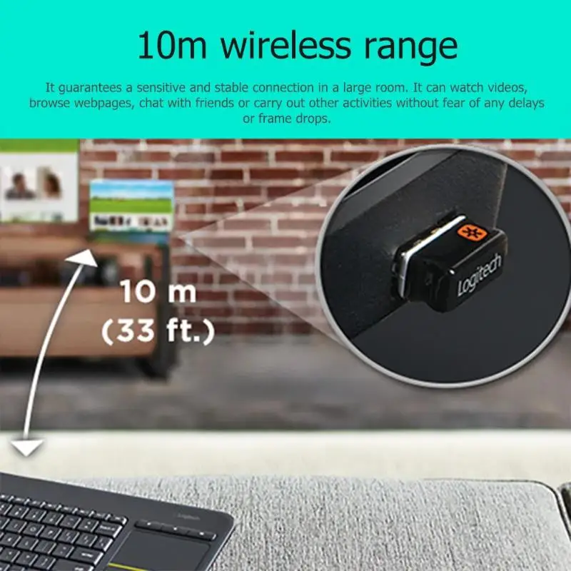 Беспроводная сенсорная клавиатура logitech K400 Plus с сенсорной панелью, сенсорная панель для ноутбука Uniflying Tech, для ПК, ноутбука, Android Smart tv, HTPC