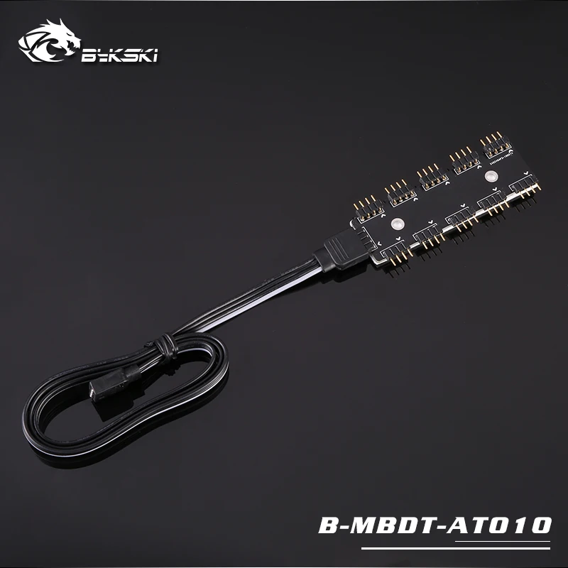 Bykski B MBDT 1TO10 материнская плата Aura втулки 3Pin/4Pin интерфейс от 1 до 10 втулок|Кулеры и