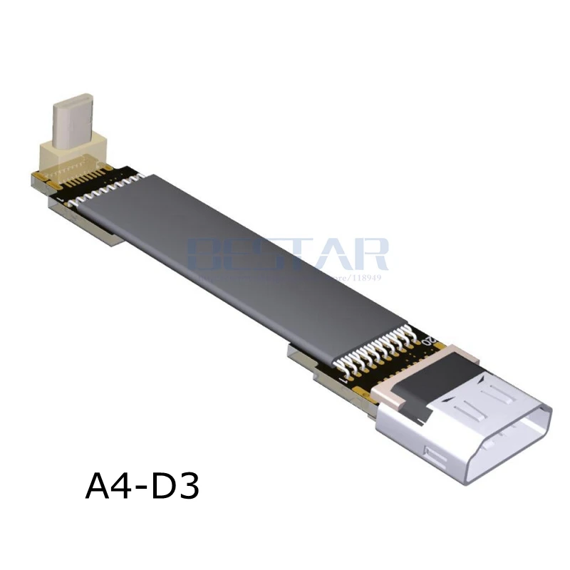 A4-D FPV HDMI 2 0 A мама к Micro Тип D экранированный FPC плоский кабель 4k 60 Гц 5 см-10 м для