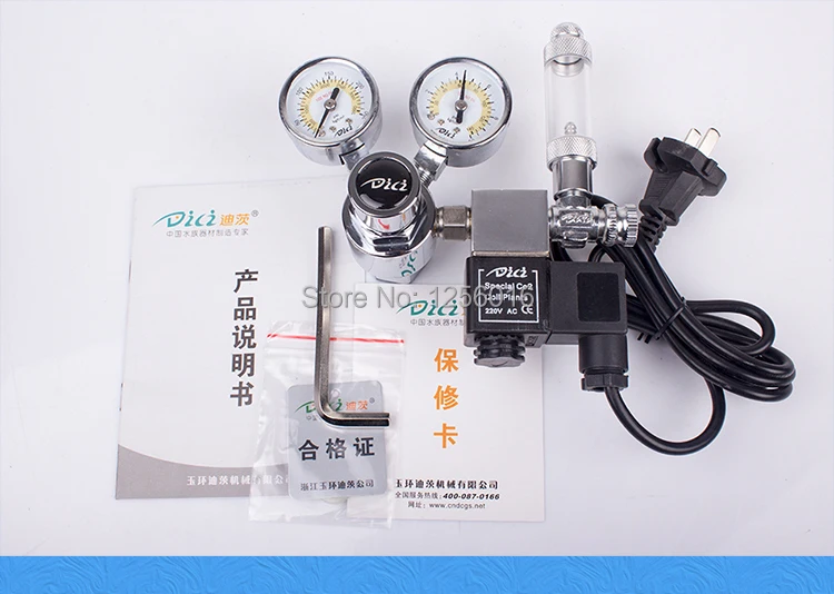 Aquarium DICI CO2 Regulator DC01-01 Dual Gauge Solenoid Check Valve Speed control bubble counters Cylinders Pressure | Дом и сад
