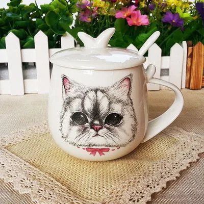 Кружка с изображением кошачьей мордочки новые необычные кружки ручная роспись