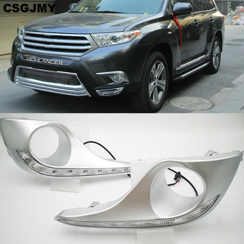 2 шт., дневные ходовые огни CSGJMY для Toyota Highlander 2012 2013 2014