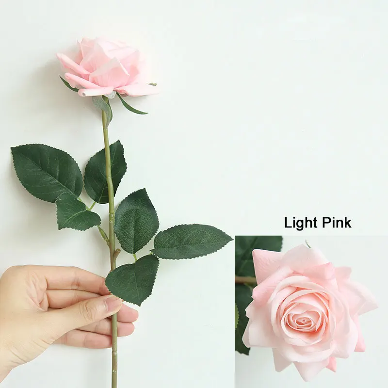 Дом мечты DH Искусственные Поддельные настоящие розовые цветы на ощупь украшение