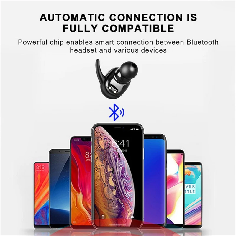 TWS IPX5 водонепроницаемые спортивные беспроводные наушники Bluetooth V5.0 стерео звук наушники с двойным микрофоном 300 мАч для Xiaomi huawei