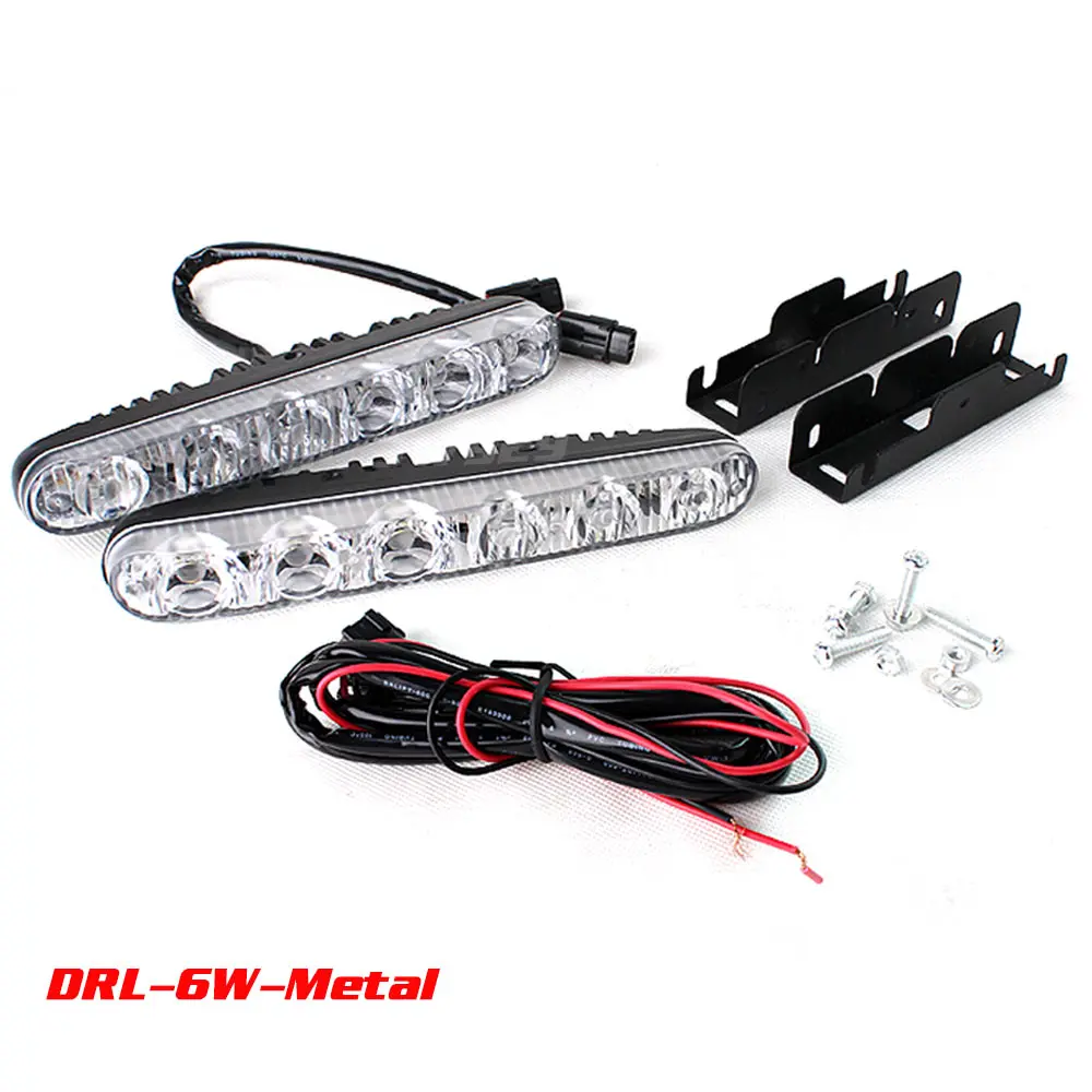 12v 6w Светодиодный дневной светильник Водонепроницаемый универсальные дневные