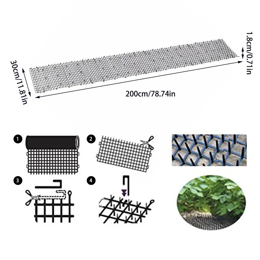 

Green Gardening Plastic Anti - Cat Thorn Cat Dog Mosquito Repellent Plastic Nail Keep Cats And Dogs Excavated