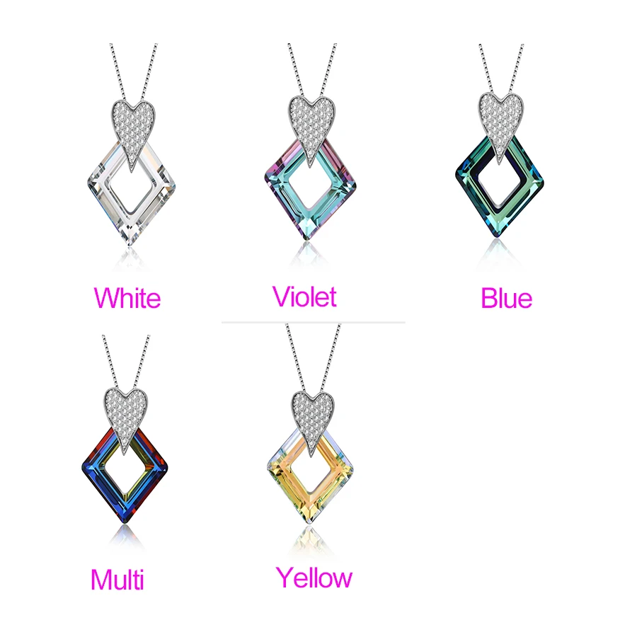 Xuping ювелирные изделия мода квадратный кулон кристаллы от Swarovski Красочные Изысканный Бесплатный подарок упаковка для девочек женщин S139-30353