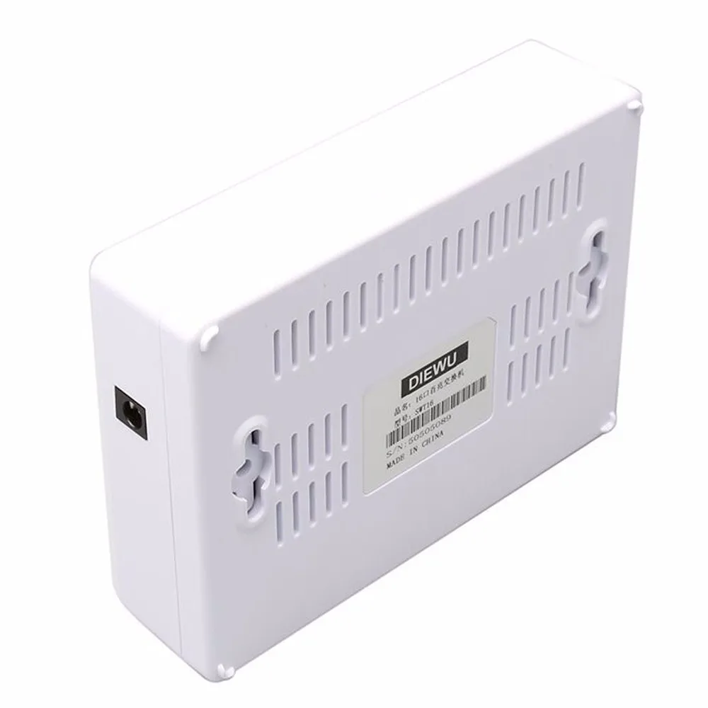 16 Ports 10/100Mbps Network Switch Fast Ethernet LAN RJ45 Vlan Hub Desktop PC Switcher with EU/US Adapter |