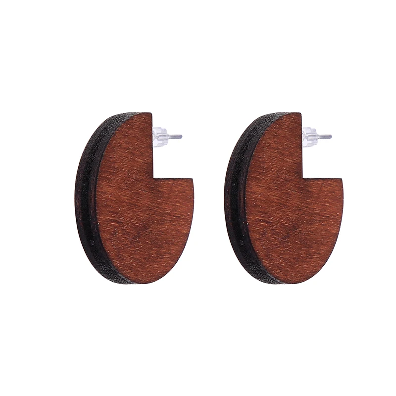 BALANBIU Two Types Classic Geometric Wood Stud Earrings For Women Party Gifts 2019 Newest Ear Pin Fashion Jewelry Accessories | Украшения и