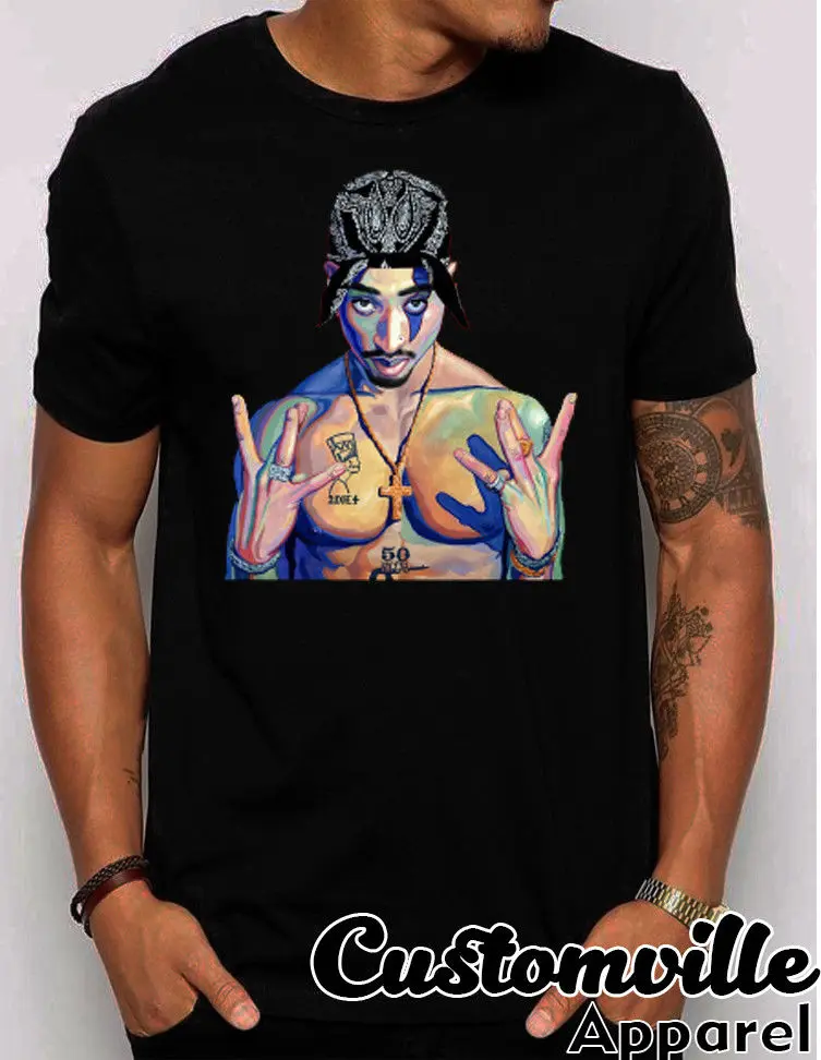 Модная футболка Tupac 2019 2Pac All Eyez On Me рубашка в стиле хип хоп с концертом Легенда Thug