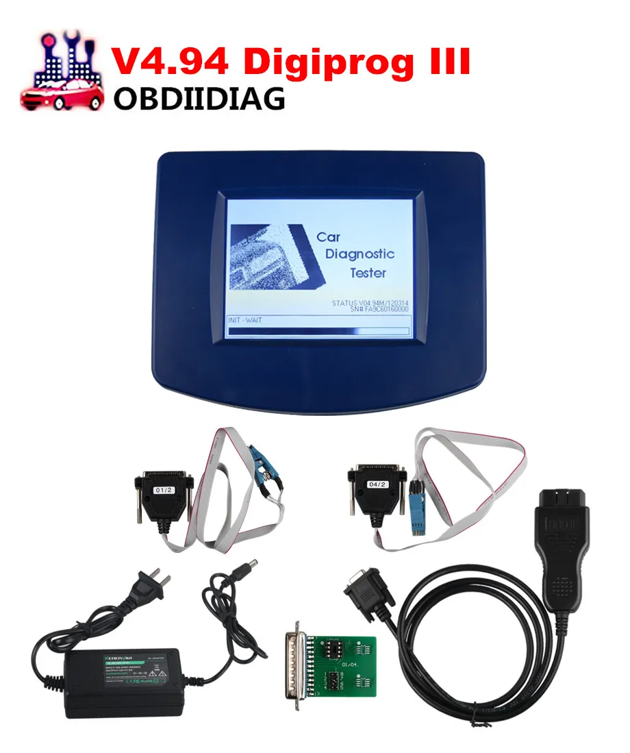 Новейшая модель V4.94 Digiprog III одометр программ с OBD2 ST01 ST04 кабель Digiprog3 пройденное