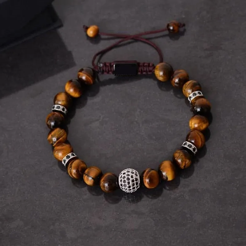 Новинка 2020 классический Регулируемый мужской браслет модный 8 мм диско шар