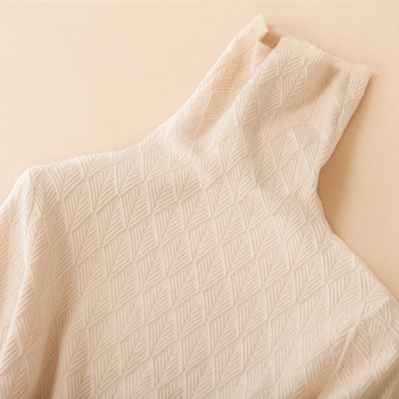 2018 Women Spring Autumn New Designer Fashion Cashmere Wool Sweaters and Pullovers Turtleneck Solid Casual Knitted Jumpers C290 | Женская