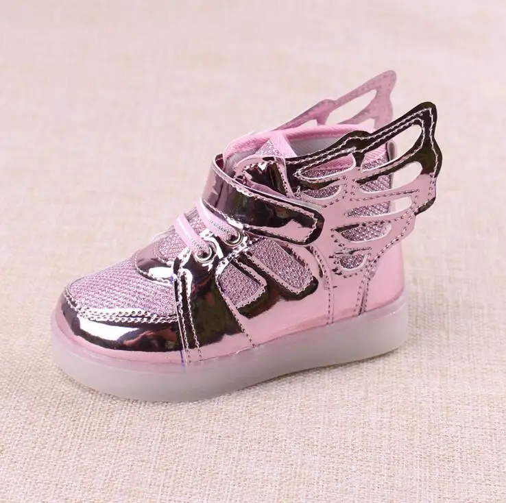 Модные детские кроссовки для мальчиков и девочек светящаяся обувь Детские с