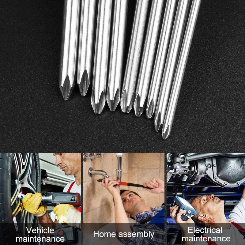 9 шт. Шестигранная головка для отвертки 1/4 дюйма 100 мм|ph2 screwdriver|long hexscrewdriver hex |