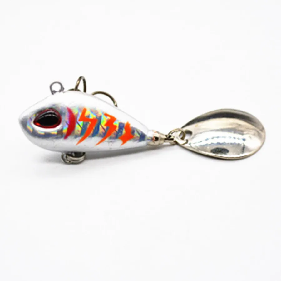 6g10g17g 25g Carp Fishing Bait Lead Fish vib Lure Treble Hook Spoon Rotate Spinner Sequins Jig Metal | Спорт и развлечения